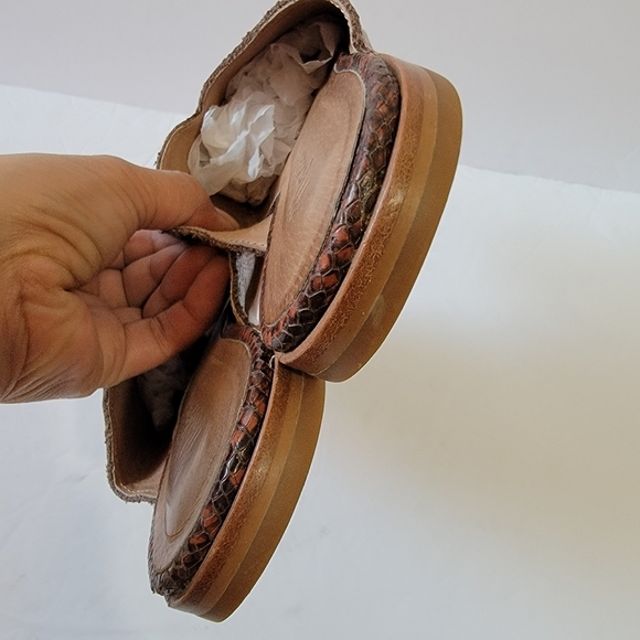 Madewell The Emilia Mule in Snake Embossed Leather Women's Sz 8 Pointy Toed - Picture 6 of 11